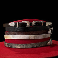 Leather Buckle Belt Hat Band