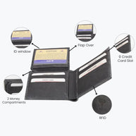 Leather Bifold Tooled Wallet