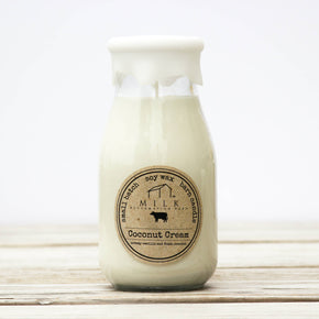 Milk Bottle Candle Coconut Cream