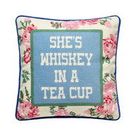 She's Whiskey Embroidered Pillow - Junk Gypsy