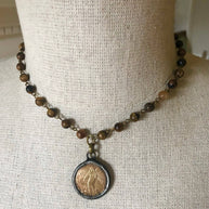 Old World Angel Coin Necklace
