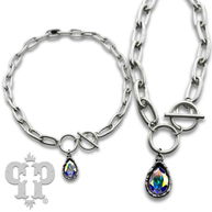 Teardrop Swarovski® crystal Chain Necklace