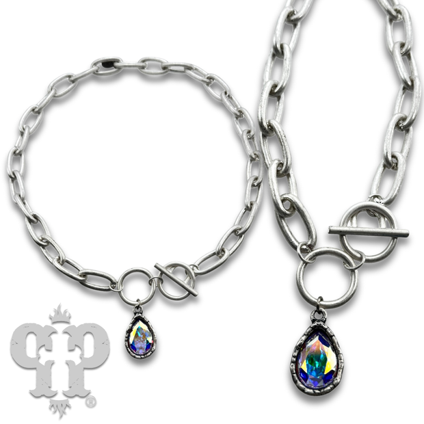 Teardrop Swarovski® crystal Chain Necklace