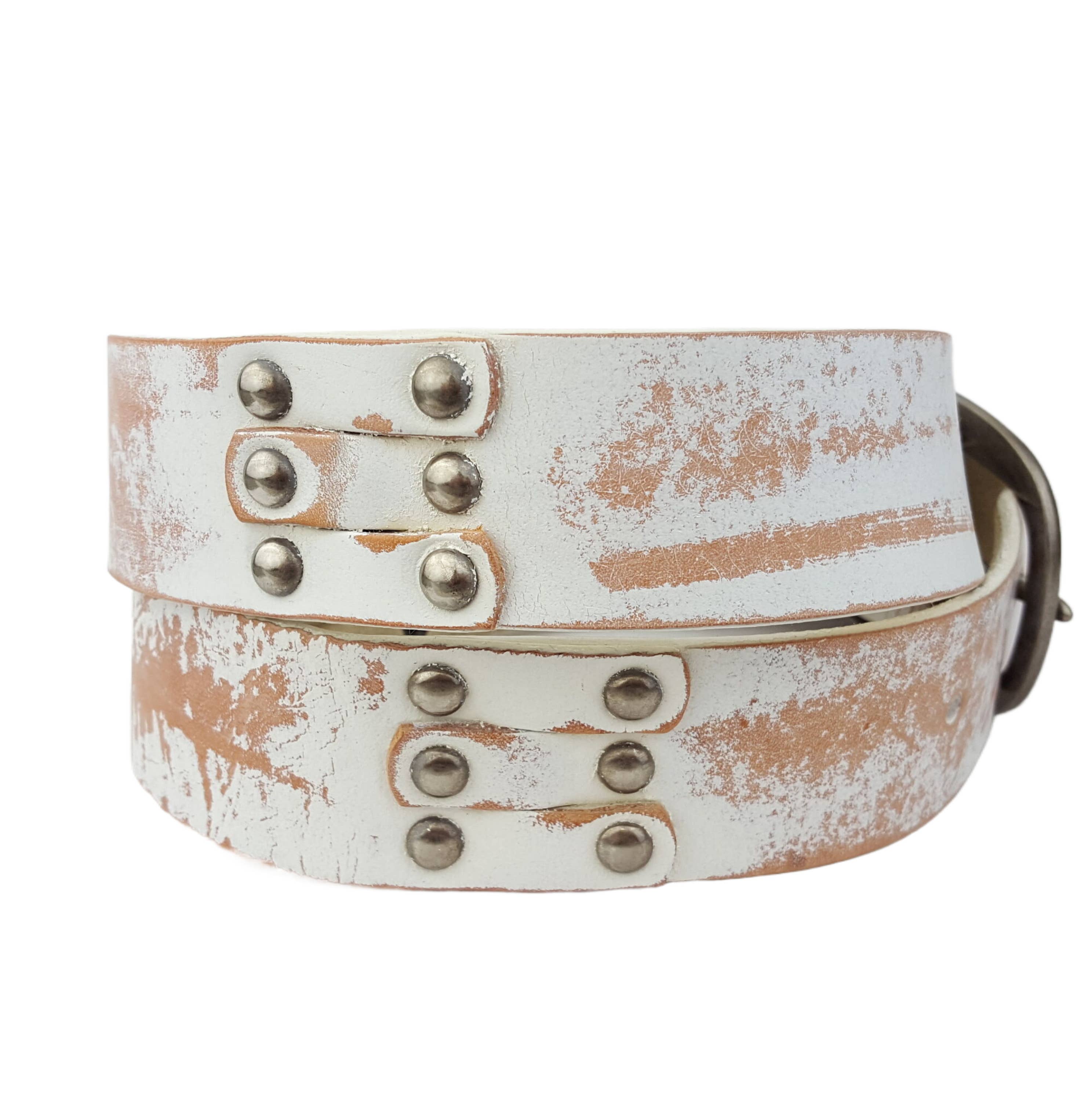 Genuine Studded Leather Belt