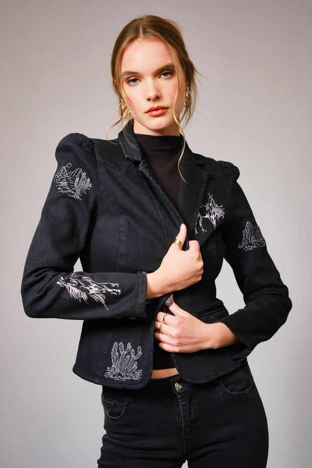 Denim Western Blazer