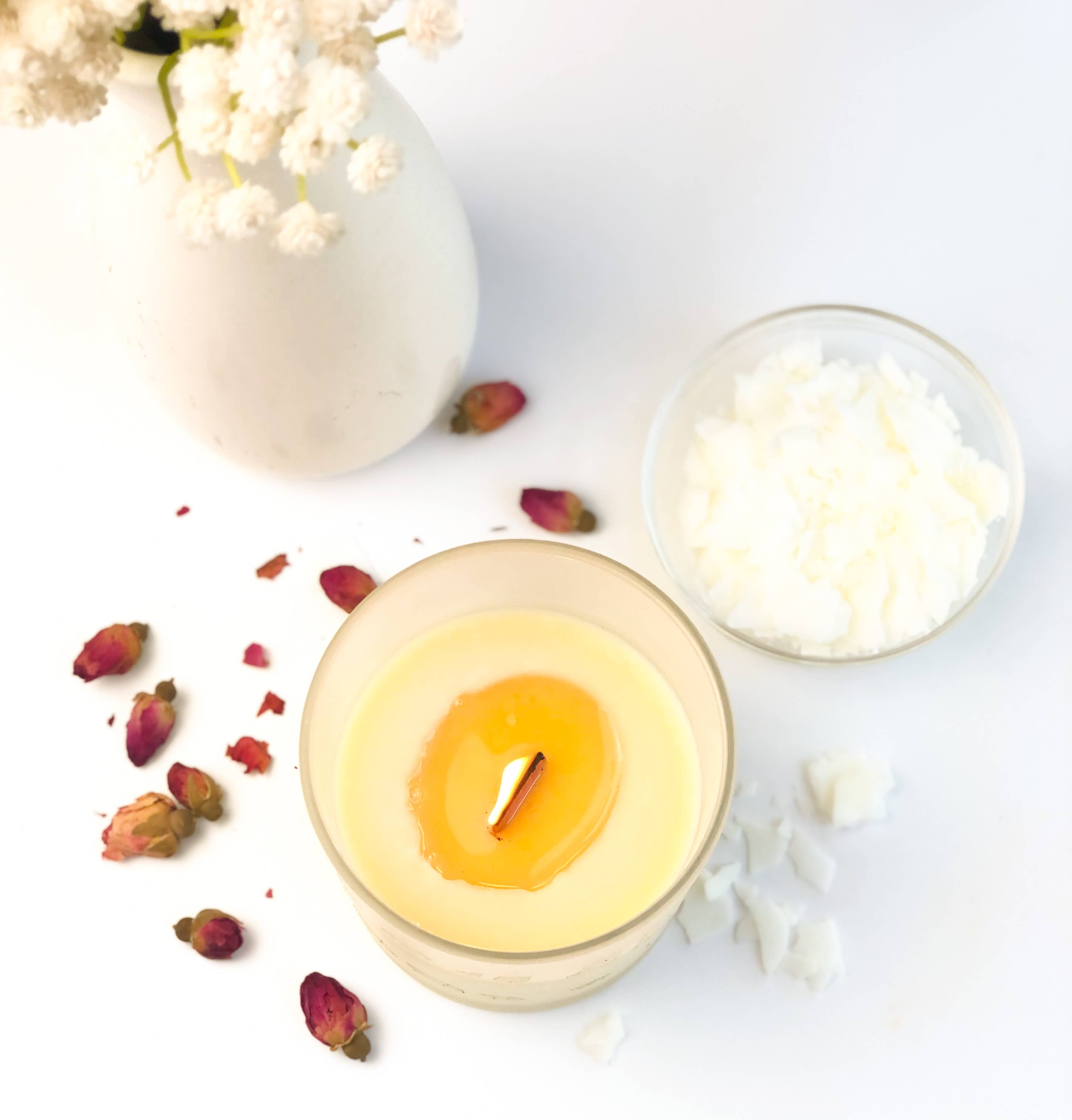 Sandalwood Rose Soy Candle - Luxury Large Candle