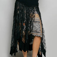 Reverse Ruffle Lace Skirt