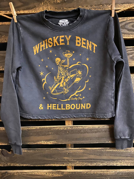 Whiskey Bent Cropped Sweatshirt
