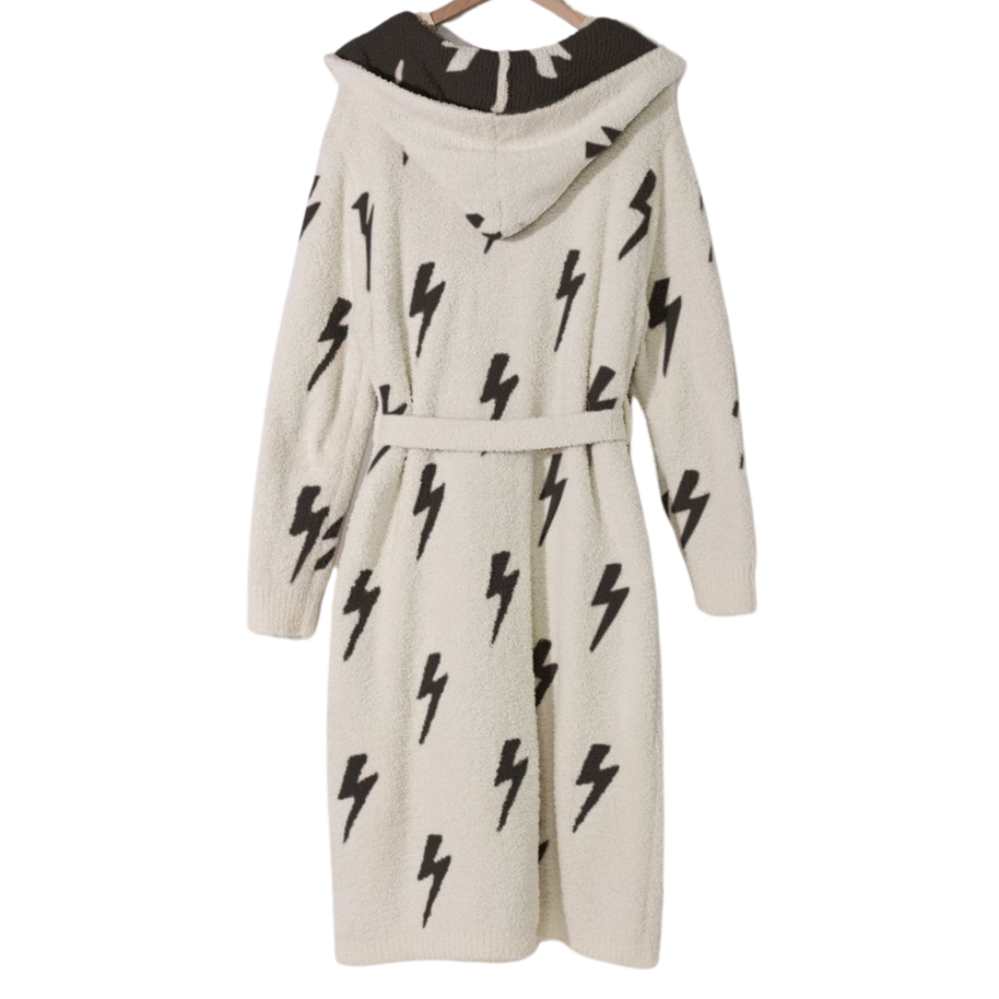 New Hooded Lightning Bolt Luxe Robe