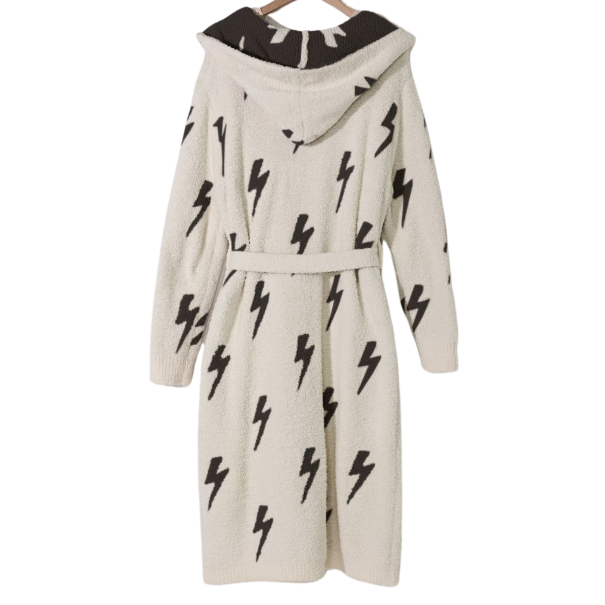 New Hooded Lightning Bolt Luxe Robe