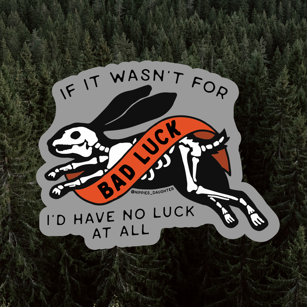 Bad luck bunny // sticker