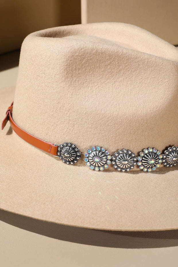 Western Concho Hat Band