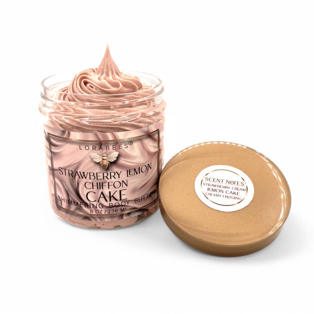 The Cake Collection Shimmering Body Butter 8 oz Paraben Free