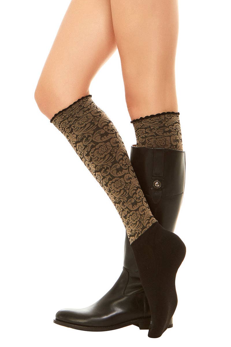 Dakota Floral Pattern Boot Socks