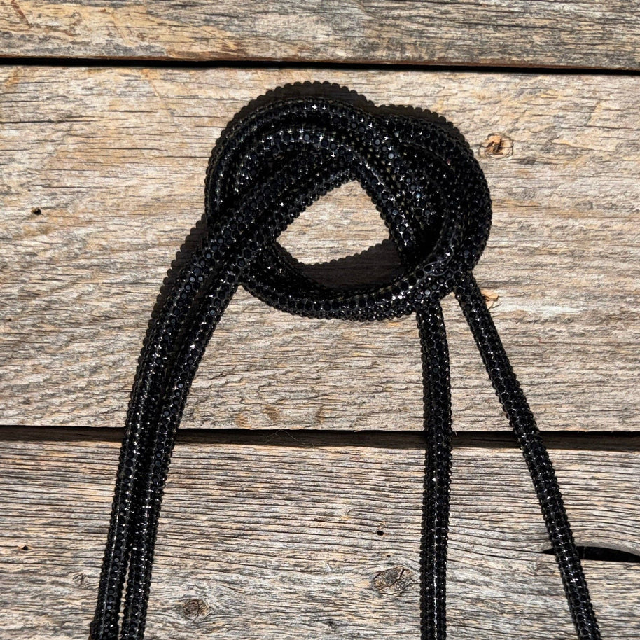 Black Rhinestone Bolo, Slide