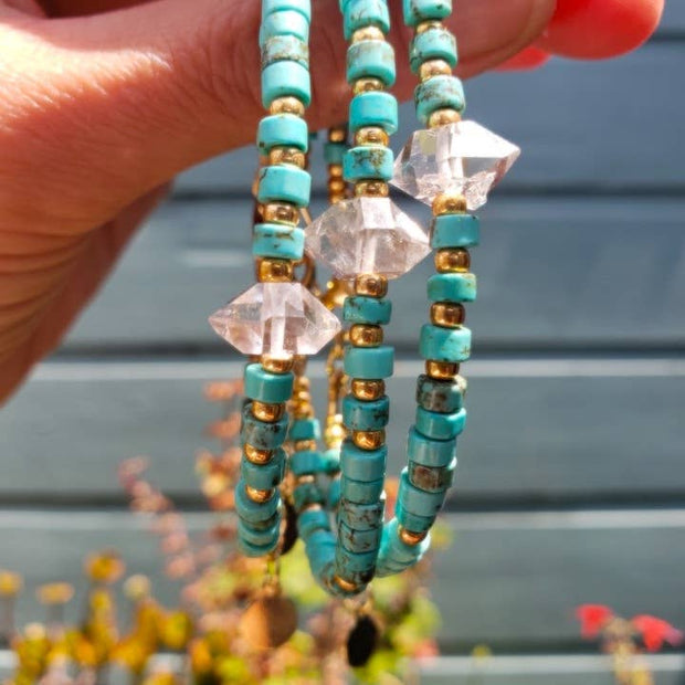 North Star Turquoise Herkimer Bracelet