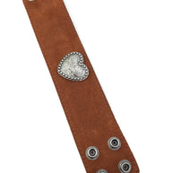 Suede Bracelet with Heart Concho