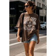 Free Bird Oversized Mineral Washed T-Shirt
