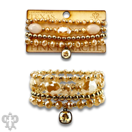 Swarovski® drop four-strand faceted bead bracelet