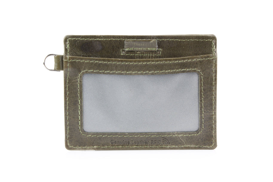 Small ID Wristlet Floral Filigree Leather