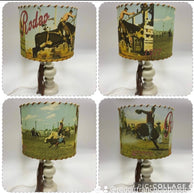 Vintage Bull Rider Lampshade