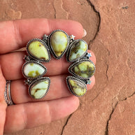 Beautiful Handmade Palomino Turquoise And Sterling Silver Adjustable Naja STAR Ring