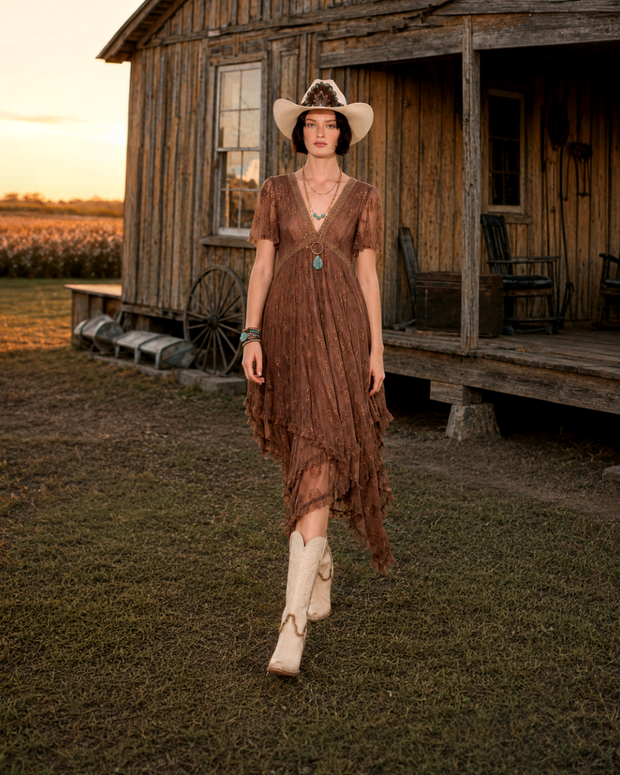 Romantic Tiered Lace Dress