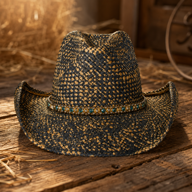 Julion Moroccan Straw Western Hat