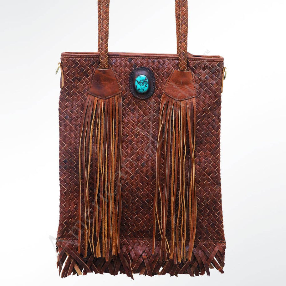 Weaved Leather Tote