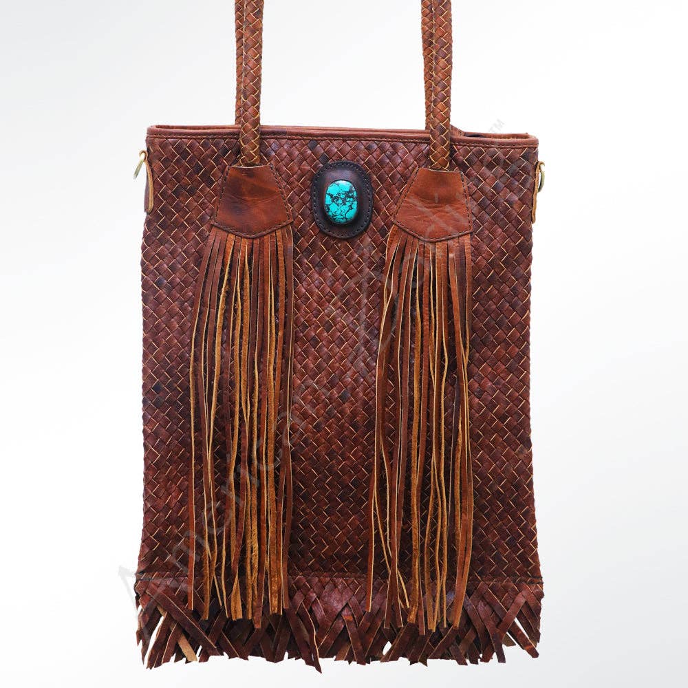 Weaved Leather Tote
