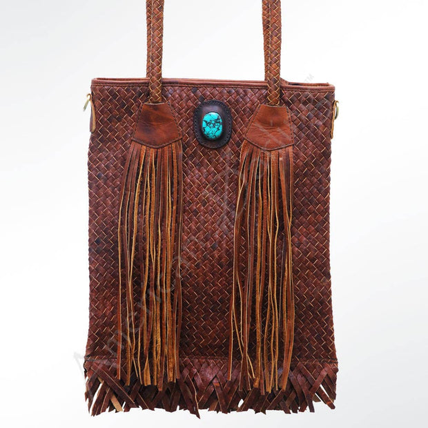 Weaved Leather Tote