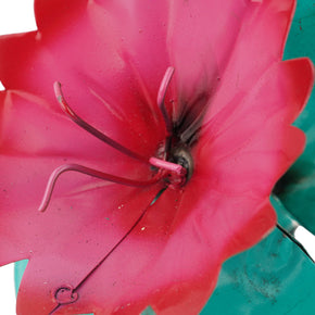 Blooming Metal Prickly Cactus Yard Art