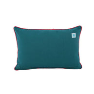 Pink & Teal Embroidered Pillow