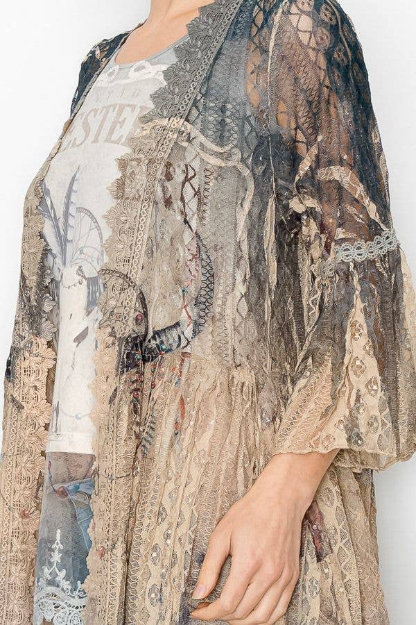 High-Low Lace Duster, Rodeo