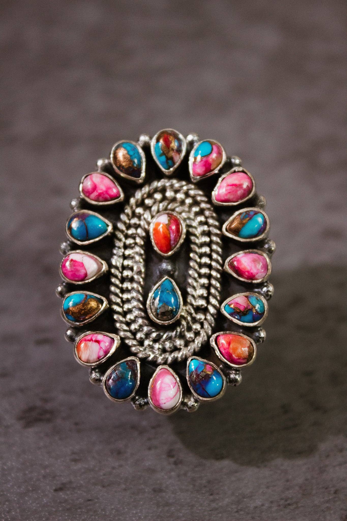 Kristyn's Classic Concho Stone Ring MADE TO ORDER