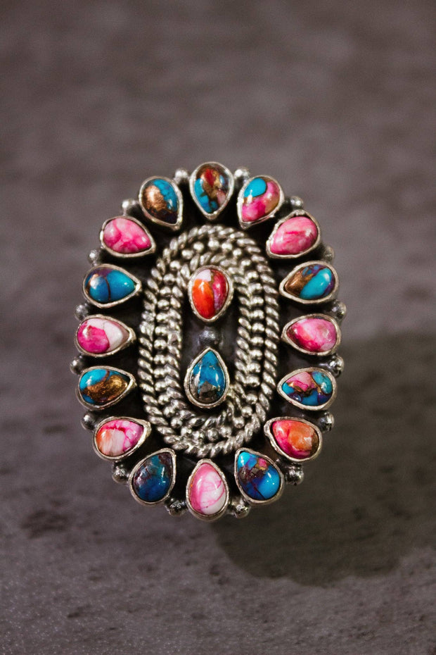 Kristyn's Classic Concho Stone Ring MADE TO ORDER