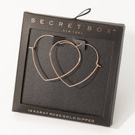Secret Box Heart Outline Hoop Earrings