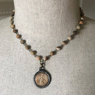 Old World Angel Coin Necklace