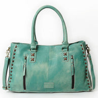 Genuine Leather Tote with Fringe