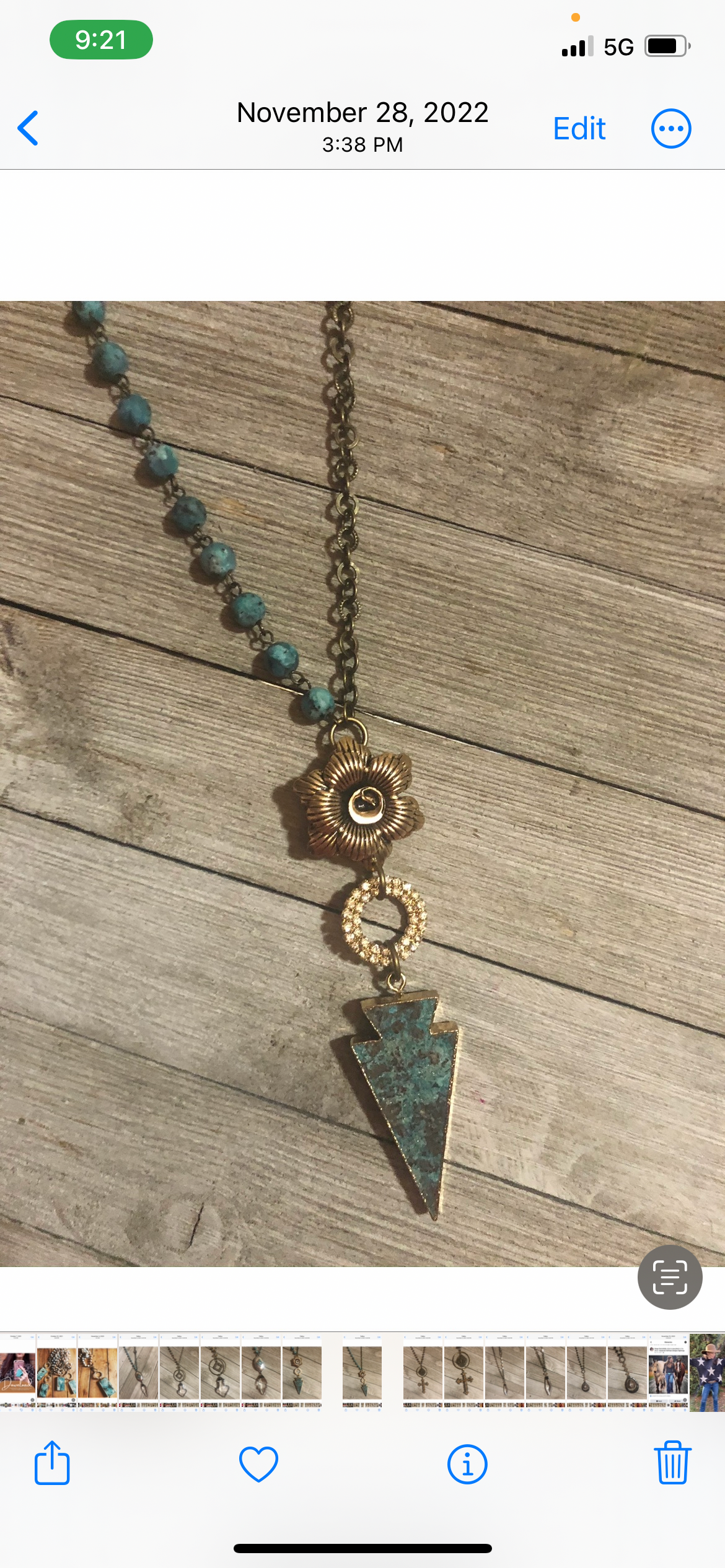 Turquoise Arrowhead Necklace