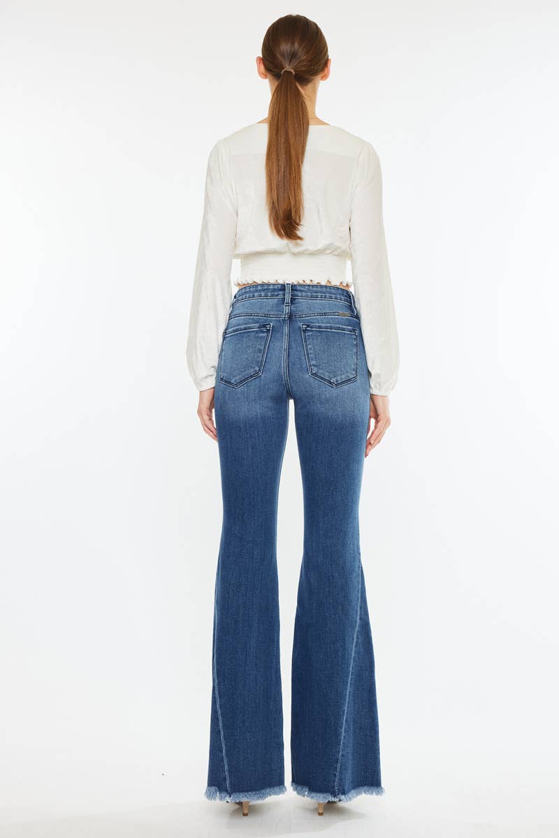Kan Can Mid Rise Flare Jeans