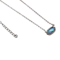 Sterling Silver Opal Necklace