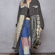 Patchwork Maxi Length Jacket