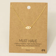 Opal Studded Evil Eye Necklace