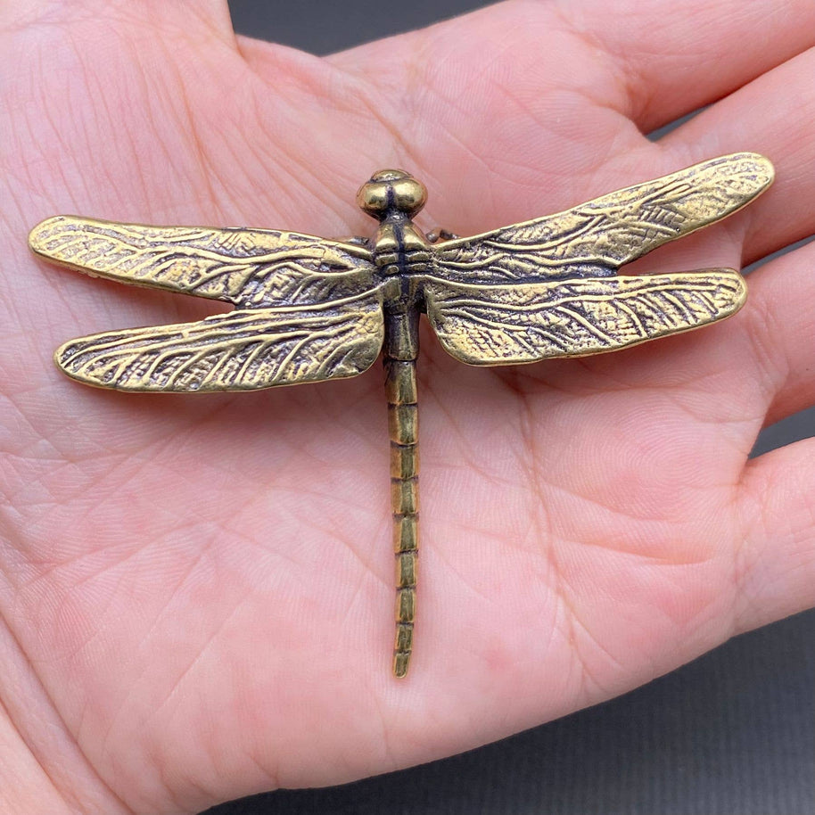 Dragonfly Brass Figurine