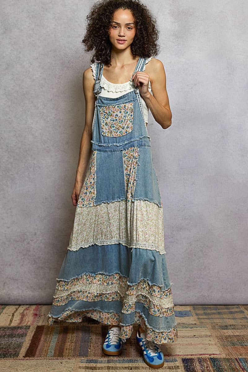 Vintage Washed Suspender Dress, Denim