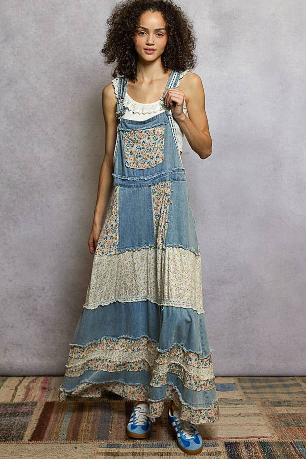 Vintage Washed Suspender Dress, Denim