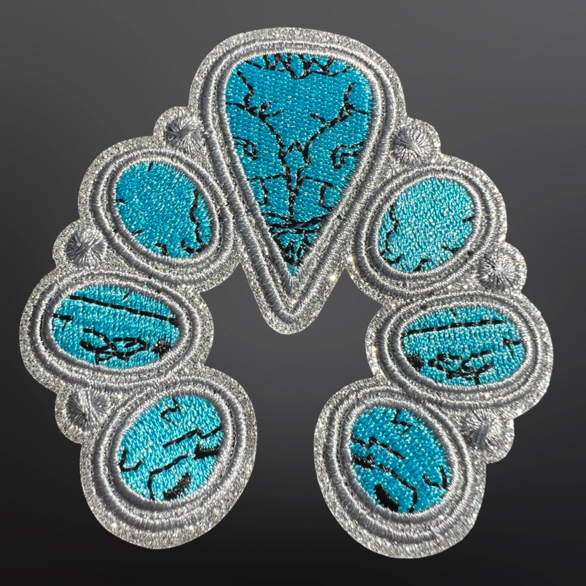 Western Trucker Hat Patch - Turquoise Naja