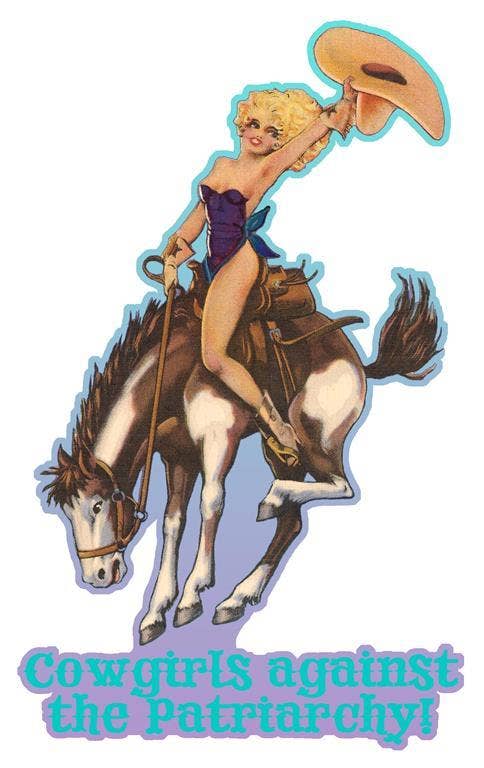 Cowgirls Against The Patriarchy Sticker