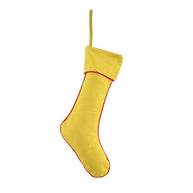 Embroidered Christmas Stocking, Yellow